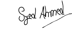 syed ahmed signature